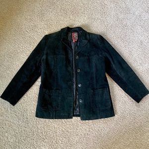 Black Medium Weight Suede Jacket by G III - large petite